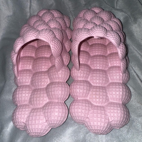 ladies pink bubble slides women shoes baby outdoor summer spring girly 6/7 S - Picture 4 of 5